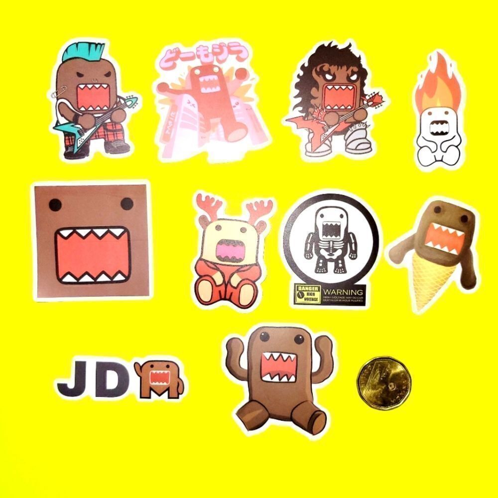 3/$20 Brand New 10x Domo Kun Waterproof Stickers #1